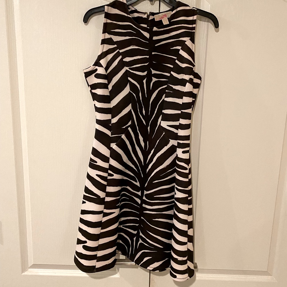 Michael Kors zebra print skater dress Size 8